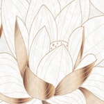 Rumsavdelare vridbar 3-delad - Lotus flower in beige