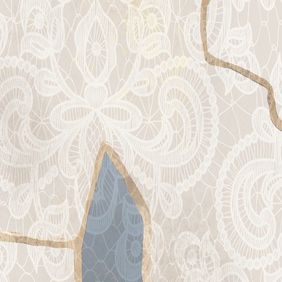 Rumsavdelare vridbar 3-delad - Delicate beige pattern