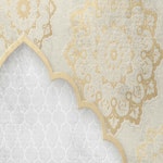 Rumsavdelare vridbar 3-delad - Oriental pattern in gold