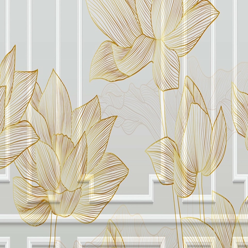 Rumsavdelare vridbar 3-delad - Floral design