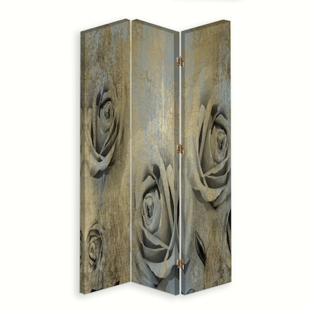 Rumsavdelare vridbar 3-delad - Art deco roses