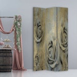 Rumsavdelare vridbar 3-delad - Art deco roses