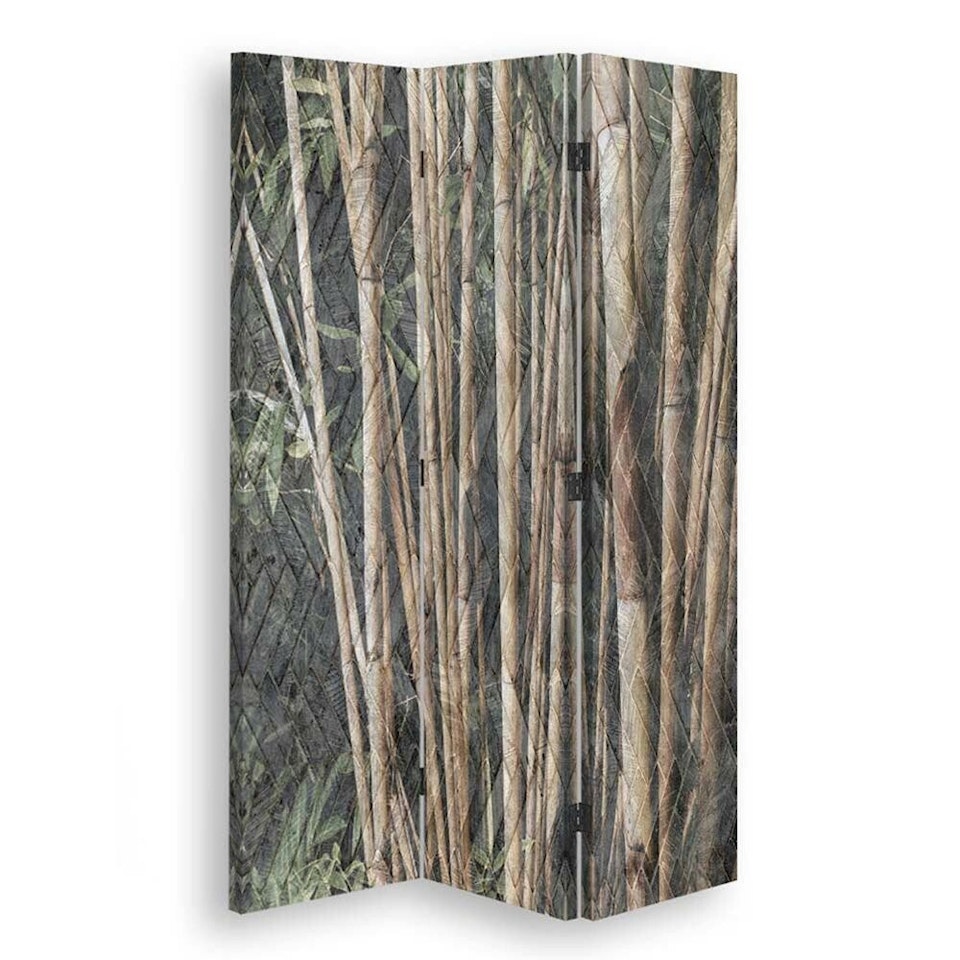 Rumsavdelare vridbar 3-delad - Bamboo stalks in brown