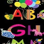 Rumsavdelare vridbar 3-delad - Cheerful alphabet
