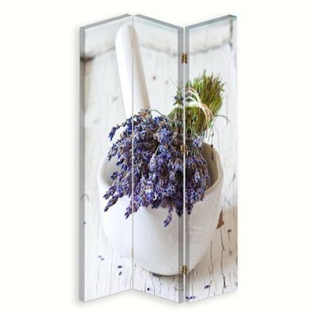 Rumsavdelare vridbar 3-delad - Bouquet of lavender and mortar