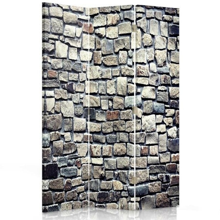Rumsavdelare vridbar 3-delad - Stone wall