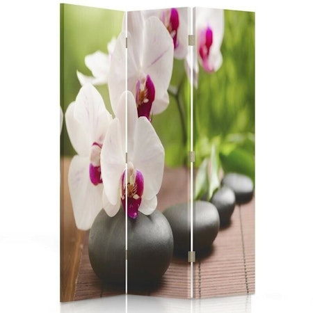 Rumsavdelare vridbar 3-delad - Orchid & sparkling stones