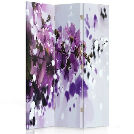 Rumsavdelare vridbar 3-delad - The beauty of purple flowers