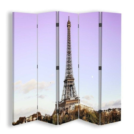 Rumsavdelare vridbar 5-delad - Eiffel Tower on the sky background