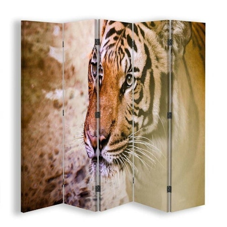 Rumsavdelare vridbar 5-delad - Portrait of a tiger