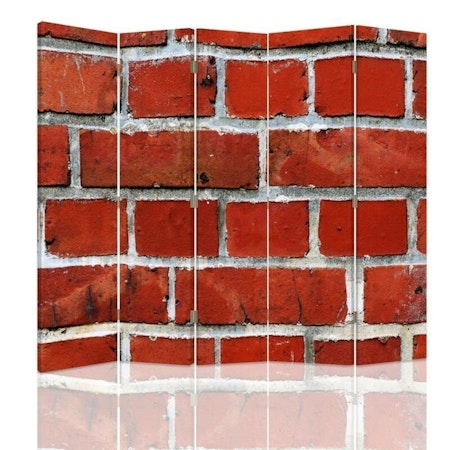 Rumsavdelare 5-delad - Red brick wall