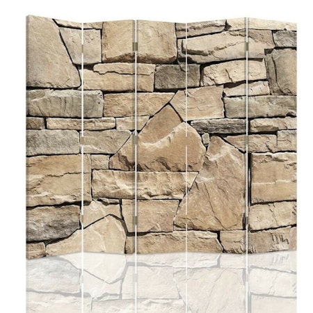 Rumsavdelare 5-delad - Beige sandstone wall