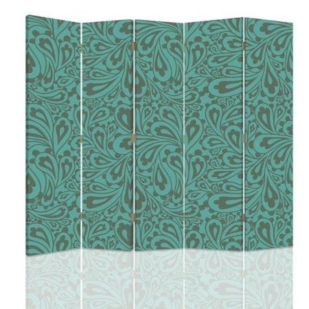 Rumsavdelare 5-delad - Wallpaper in turquoise
