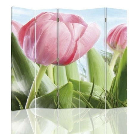 Rumsavdelare 5-delad - A big pink tulip