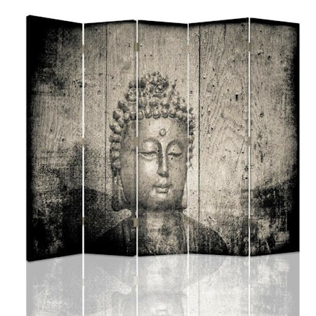 Rumsavdelare 5-delad - Image of Buddha in gray