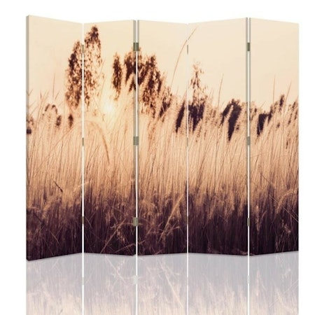 Rumsavdelare 5-delad - Tall grasses in sepia