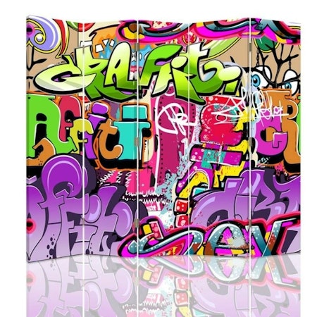 Rumsavdelare 5-delad - Graffiti abstraction