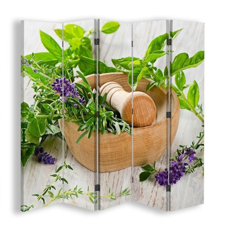 Rumsavdelare 5-delad - Wooden Mortar for Herbs