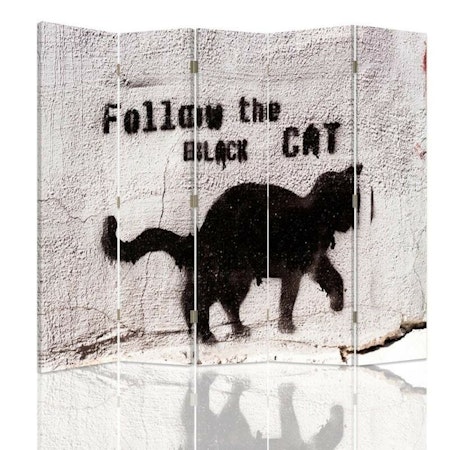 Rumsavdelare 5-delad - Follow the black cat