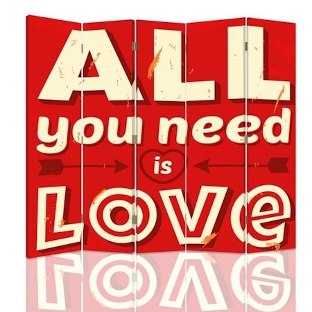 Rumsavdelare 5-delad - All you need is love