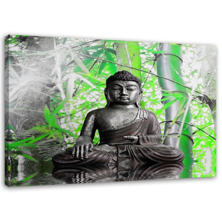 Ljuddämpande tavla - Buddha and leaves