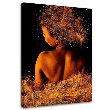 Ljuddämpande tavla "art" - Young woman in gold dust