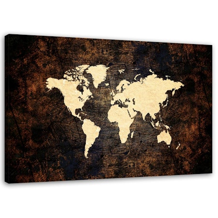 Ljuddämpande tavla - Brown world map