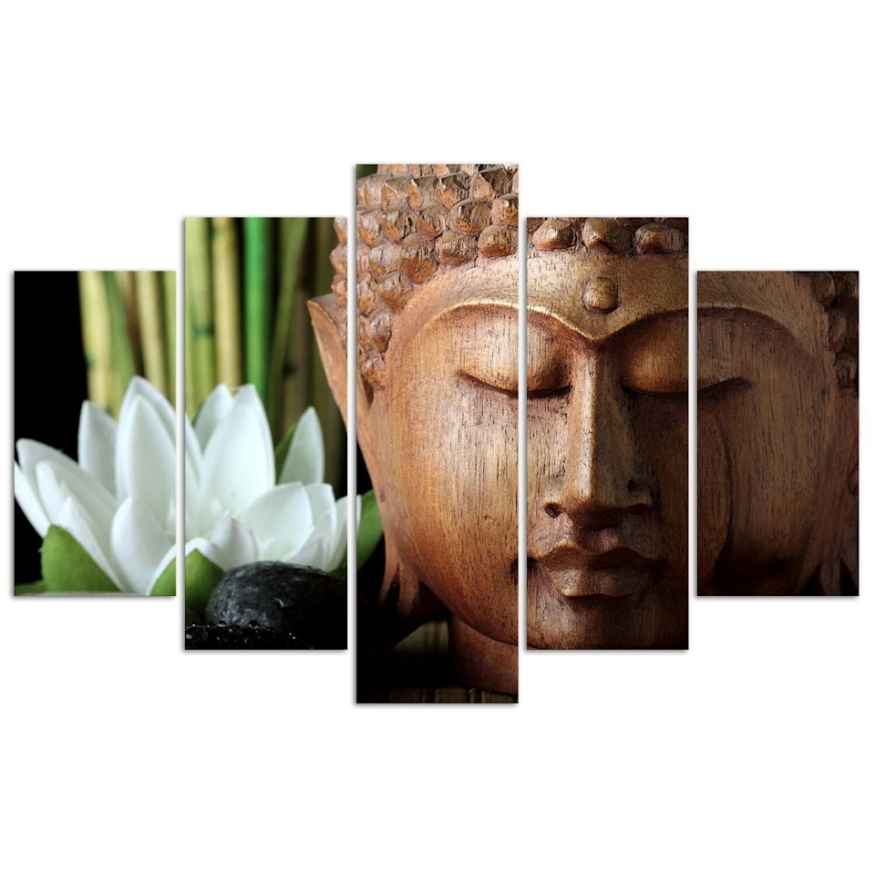 Ljuddämpande tavla - Buddha and a white flower
