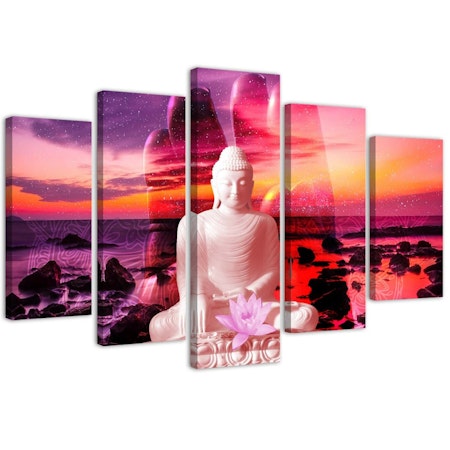 Ljuddämpande tavla - Buddha in front of the ocean