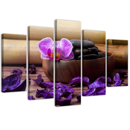 Ljuddämpande tavla - Zen composition with pink orchid