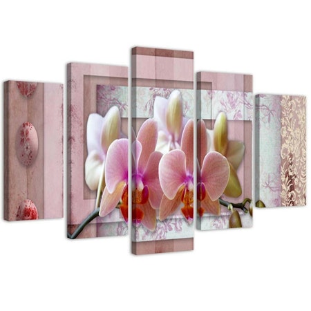 Ljuddämpande tavla - Pink orchid