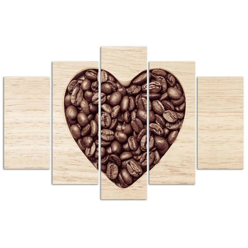 Ljuddämpande tavla - Coffee bean heart