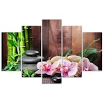 Ljuddämpande tavla - Zen composition with orchid and bamboo
