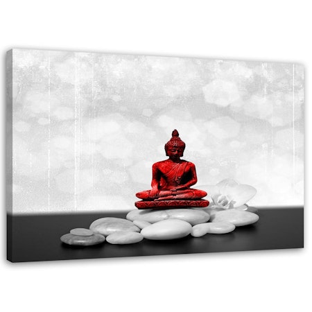 Ljuddämpande tavla - Red buddha on the stones