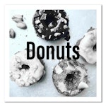 Ljuddämpande tavla - Black and white donuts