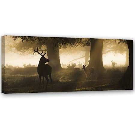 Ljuddämpande tavla - Deer in the mist