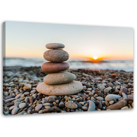 Ljuddämpande tavla "art" - Zen stones on a beach