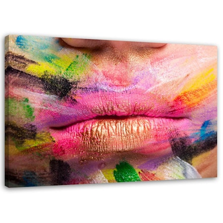 Ljuddämpande tavla - Colourful lips