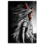 Ljuddämpande tavla "art" - Princess mononoke in a red mask