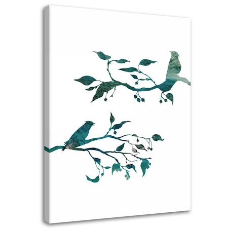 Ljuddämpande tavla - Birds on branches