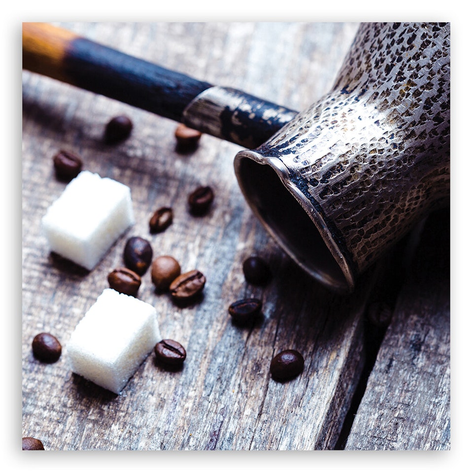 Ljuddämpande tavla - Coffee pot and sugar