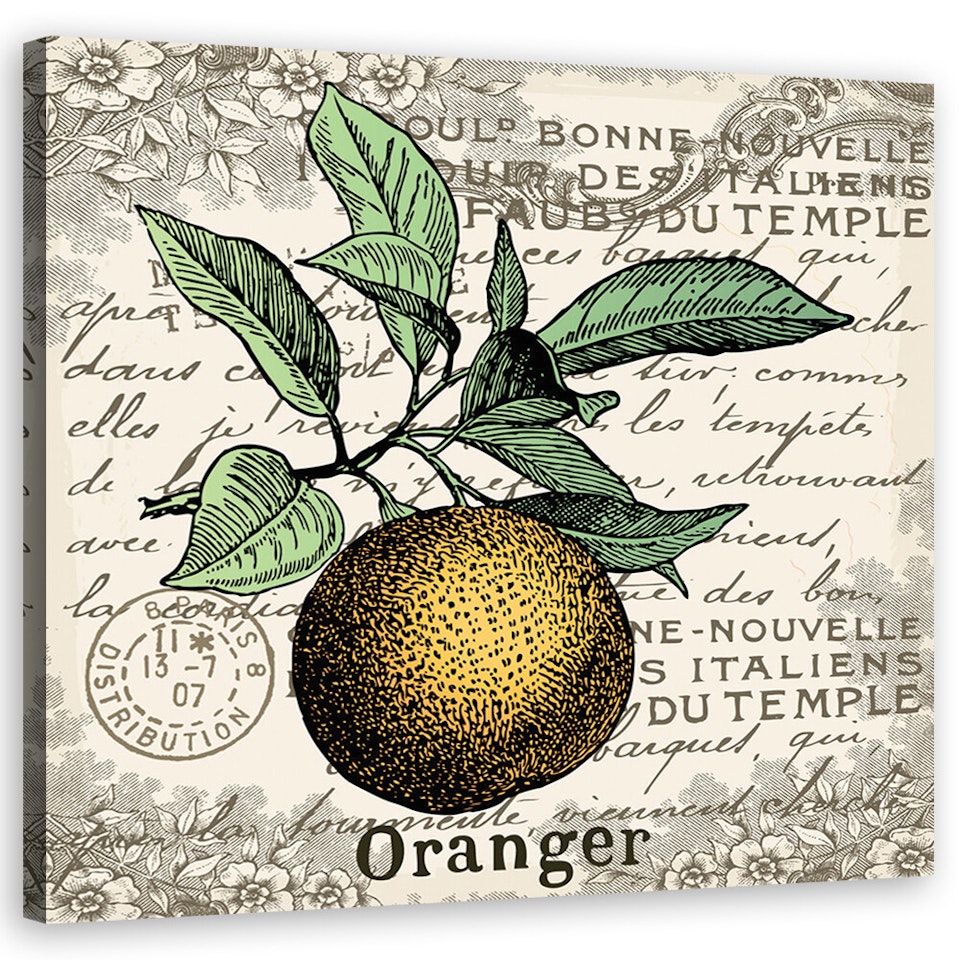 Ljuddämpande tavla - Orange vintage