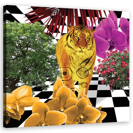 Ljuddämpande tavla - Colourful tiger