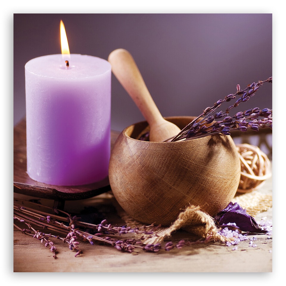 Ljuddämpande tavla - Lavender spa candle