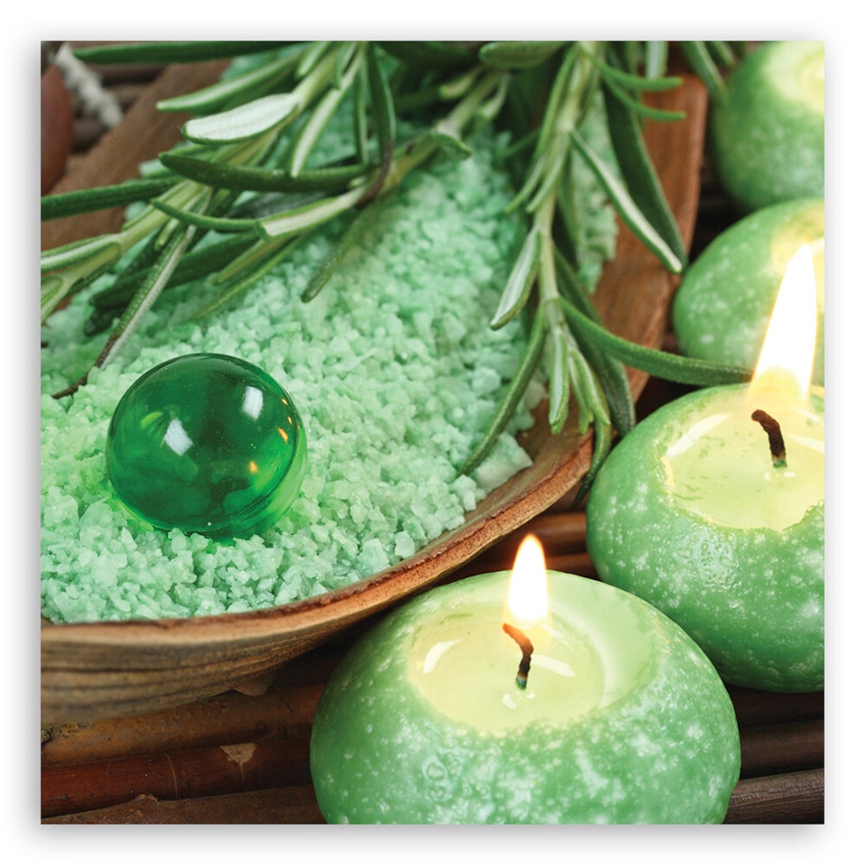 Ljuddämpande tavla - Turquoise spa candles