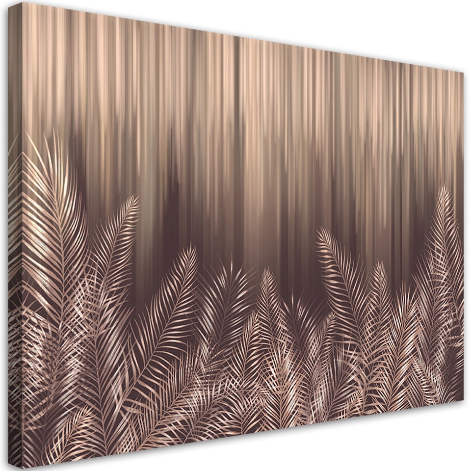 Ljuddämpande tavla - Exotic palm leaves 3D