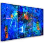 Ljuddämpande tavla - Blue abstract hand painted