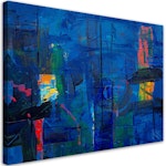 Ljuddämpande tavla "art" - Blue abstract hand painted