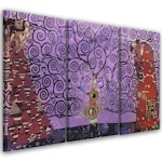 Ljuddämpande tavla - Violet Tree of Life abstract