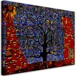 Ljuddämpande tavla - Blue Tree of Life abstract